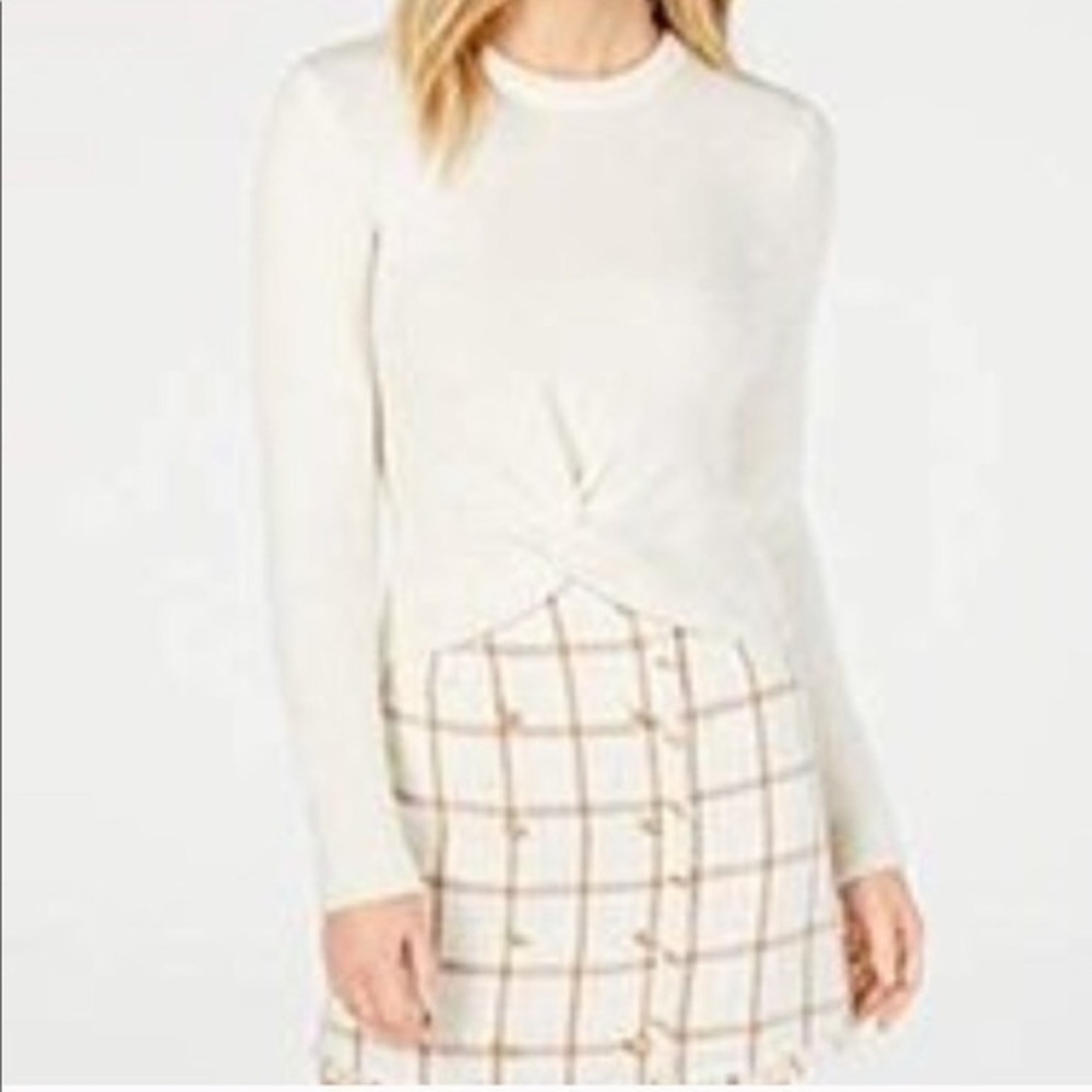 Leyden front knot sweater Ivory M New with…